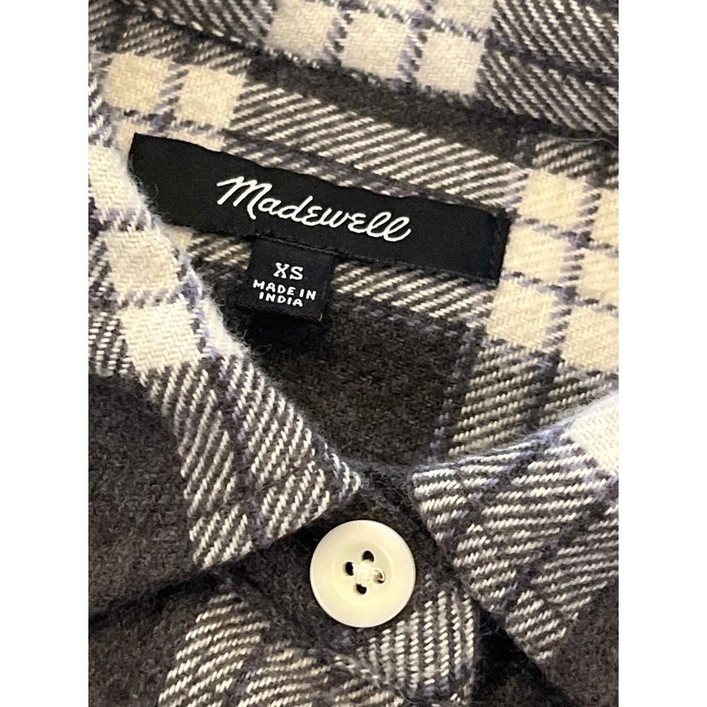Madewell Plaid Flannel Shirt Button Down Longâ Sleeve Womens XS